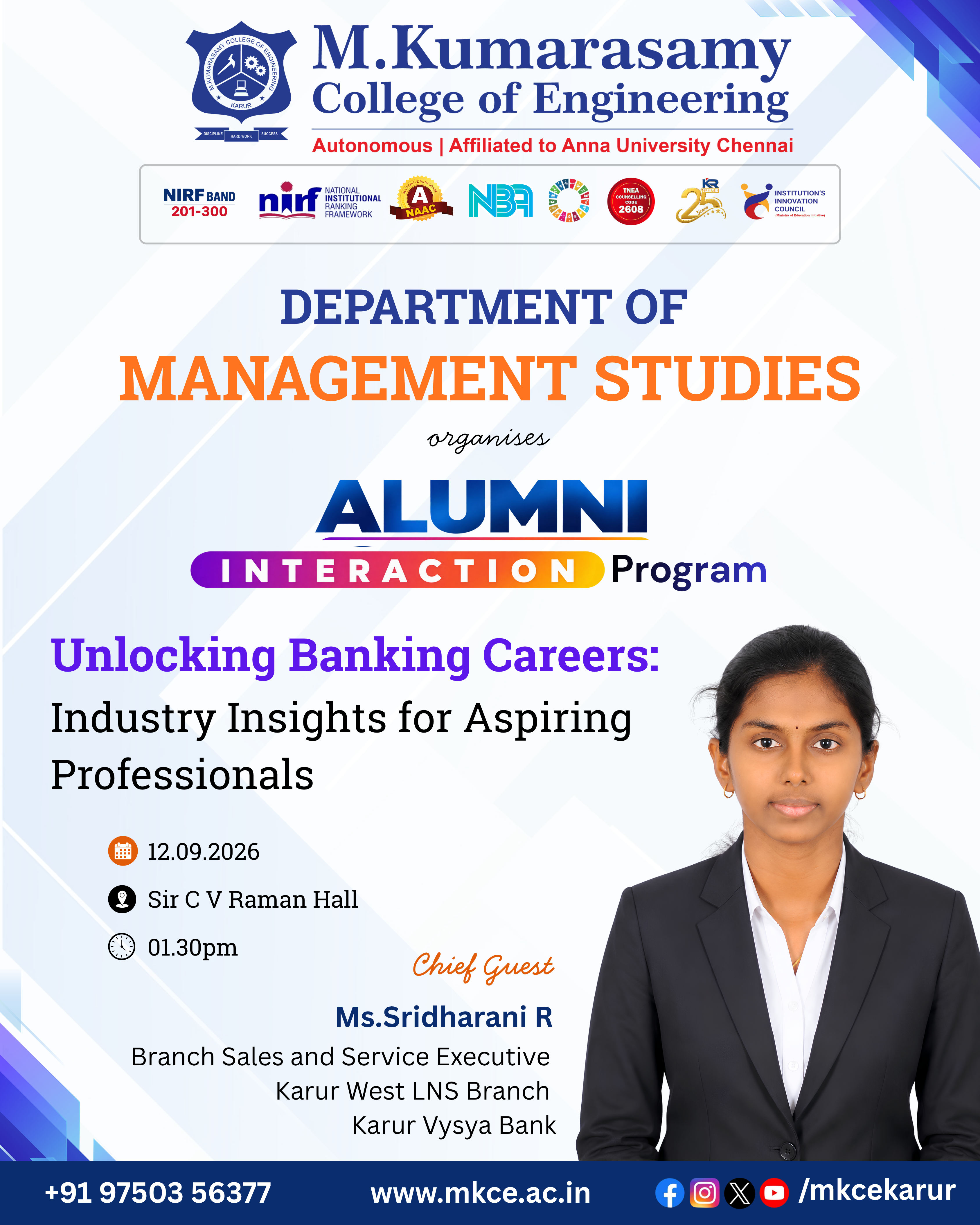 Alumni Interaction Program - Unlocking Banking Careers: Industry Insights for Aspiring Professionals